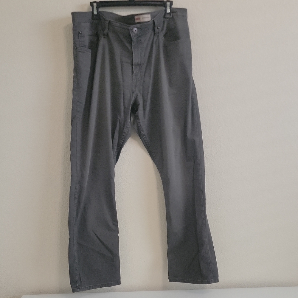 Wrangler Gray Straight Fit Trousers